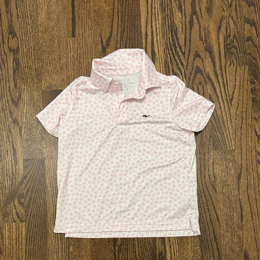 Vineyard Vines Light Pink Kids Polo